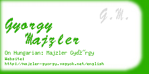 gyorgy majzler business card